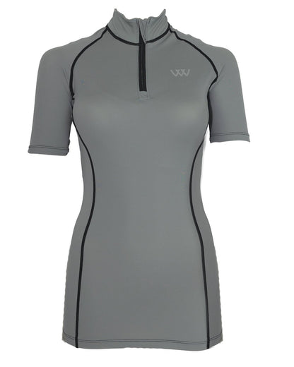 Woof Wear Brushed Steel Riding Shirt - Short Sleeve Performance Top for Horse Riders | Equiflair