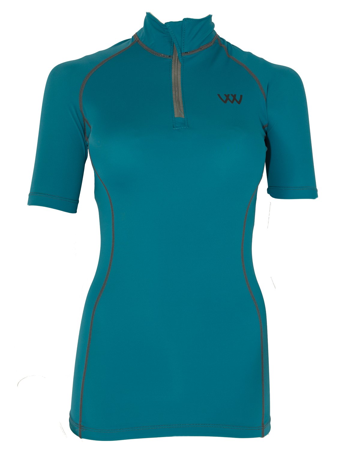 WOOF WEAR SHORT SLEEVE PERFORMANCE RIDING SHIRT OCEAN - Breathable, Quick-Drying Equestrian Apparel for Women
