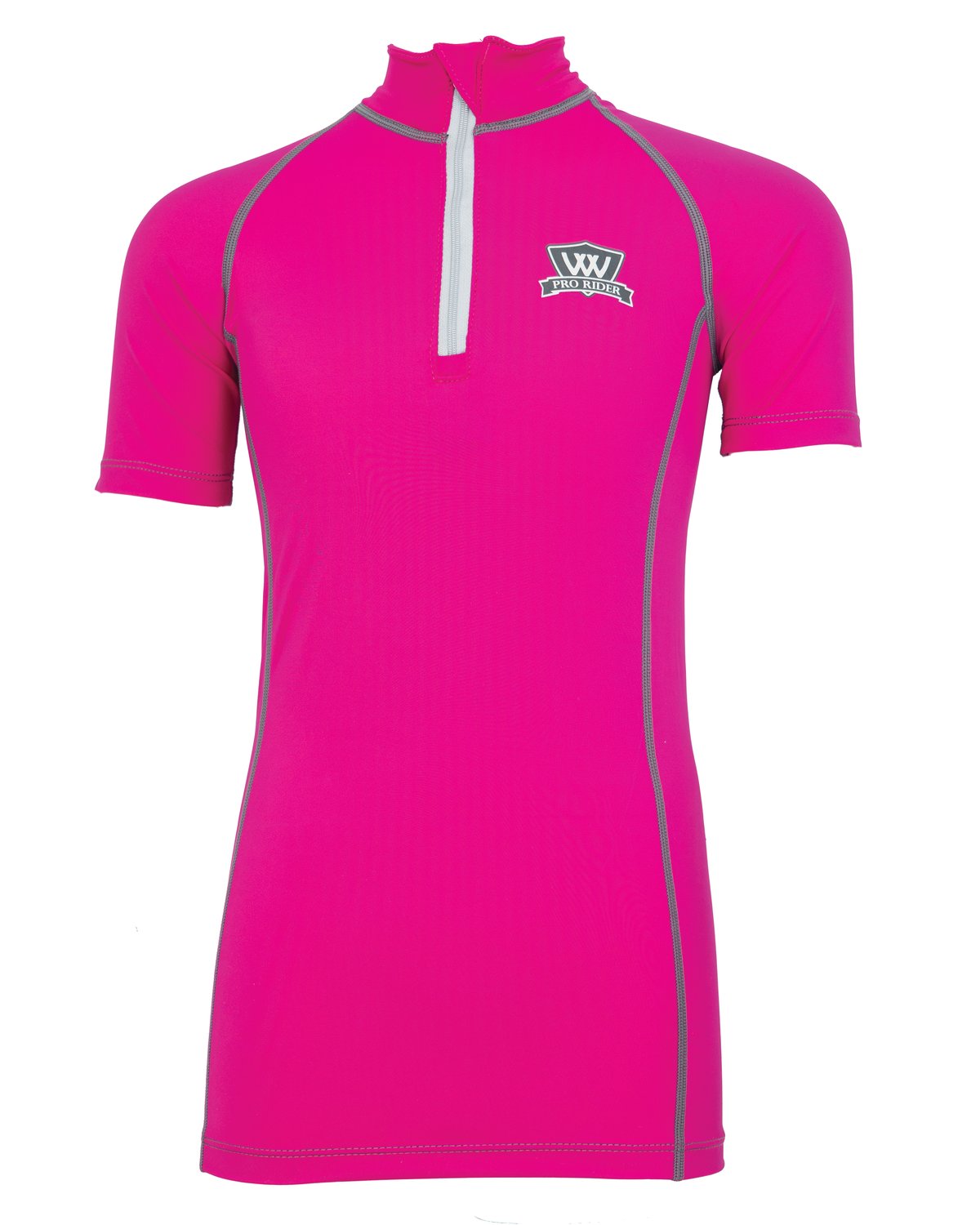 WOOF WEAR YOUNG RIDER SHORT SLEEVE SHIRT - BERRY, Pro Performance Riding Shirt for Kids