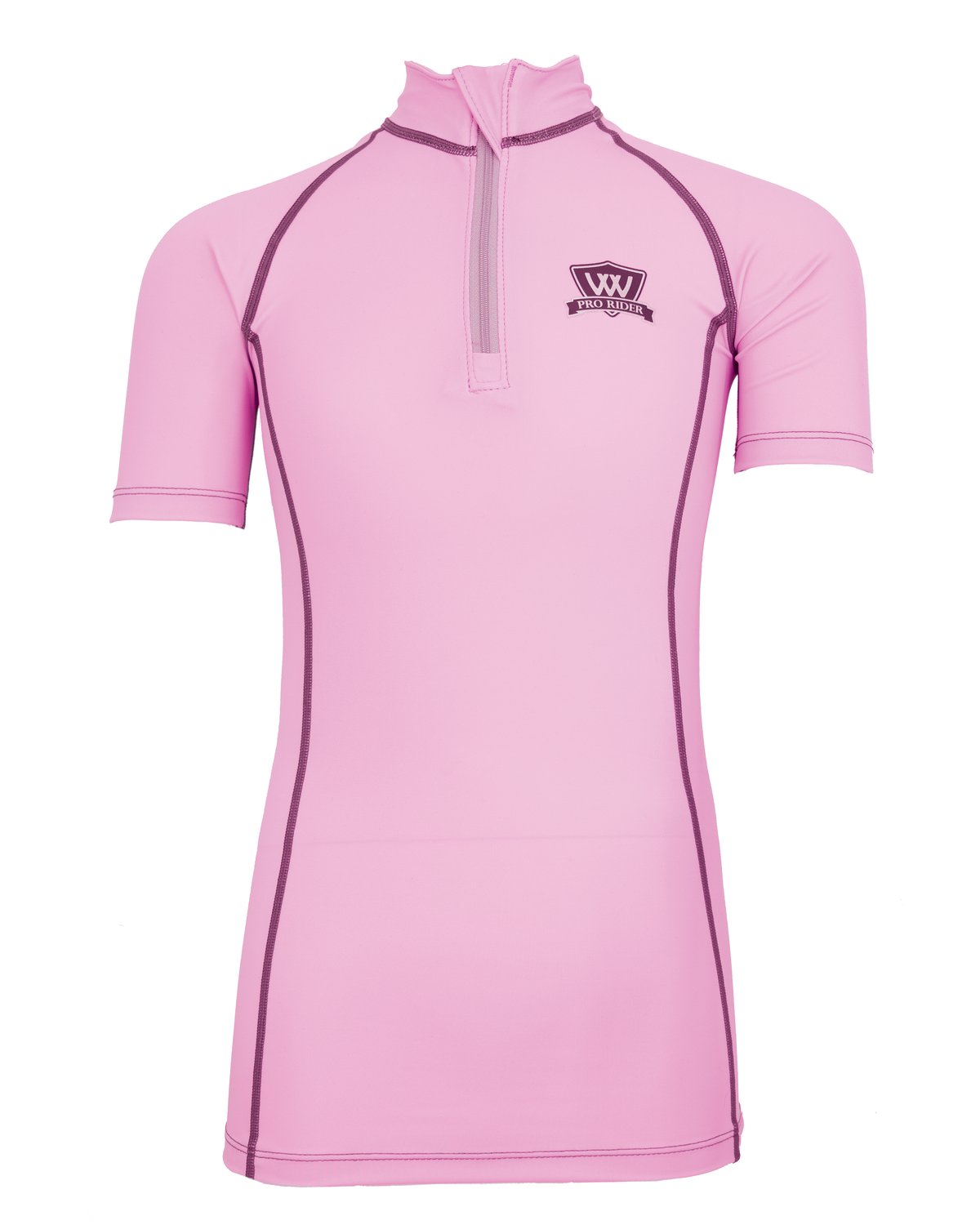 Woof Wear Young Rider Pro Performance Shirt - Lilac Short Sleeve Equestrian Apparel for Kids