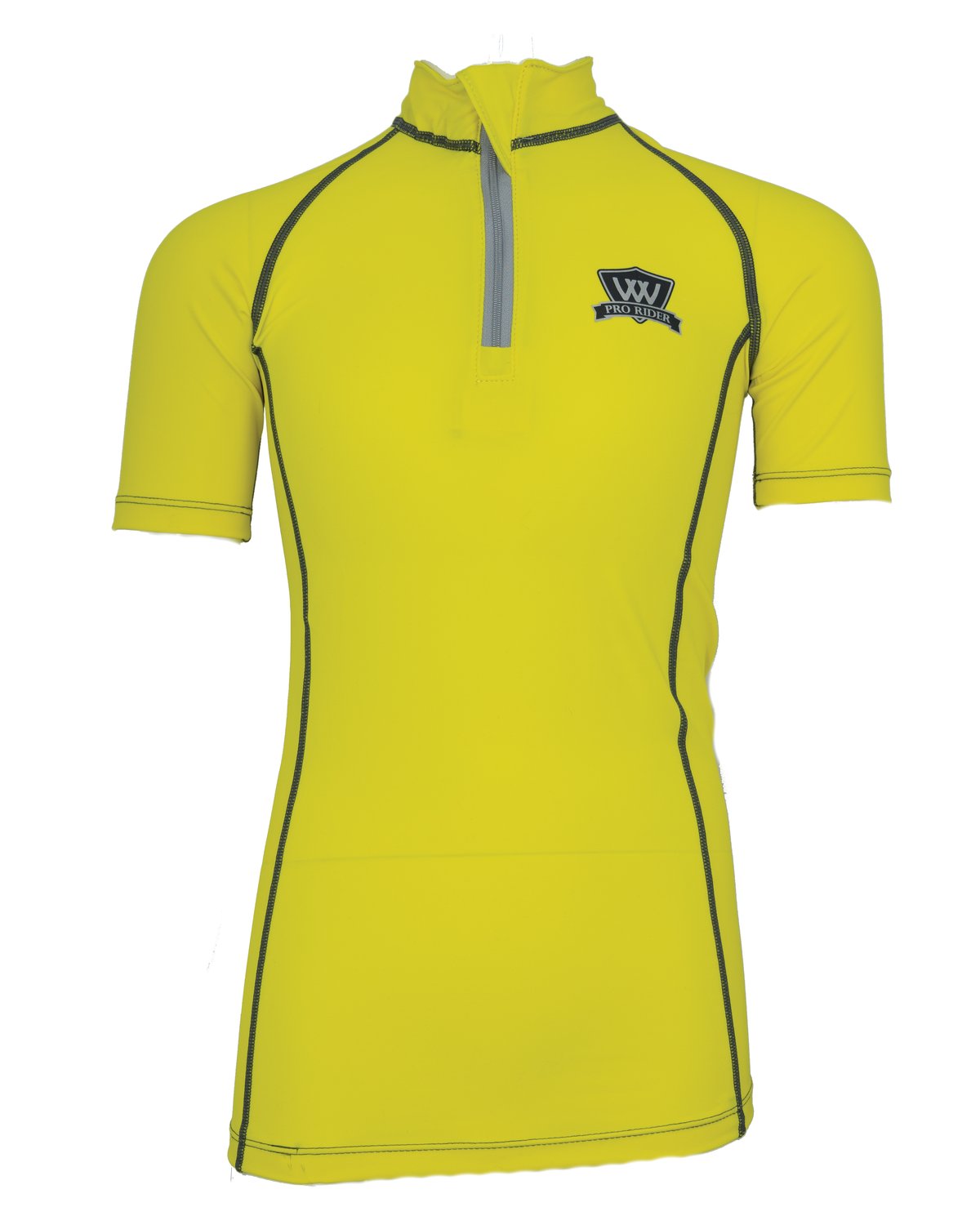 WOOF WEAR Young Rider Yellow Shirt: Short Sleeve, UPF 30+ Sun Protection. Shop Now Equiflair!