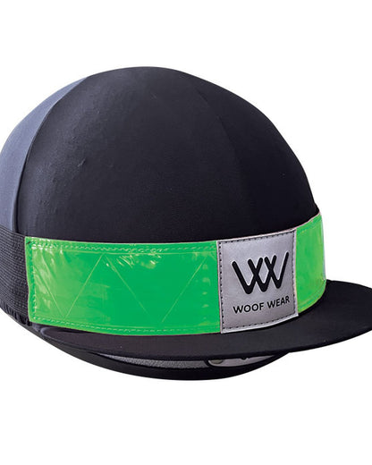 WOOF WEAR HI VIZ Lime Hatband: Reflective Safety Band for Equestrian Riding Hats