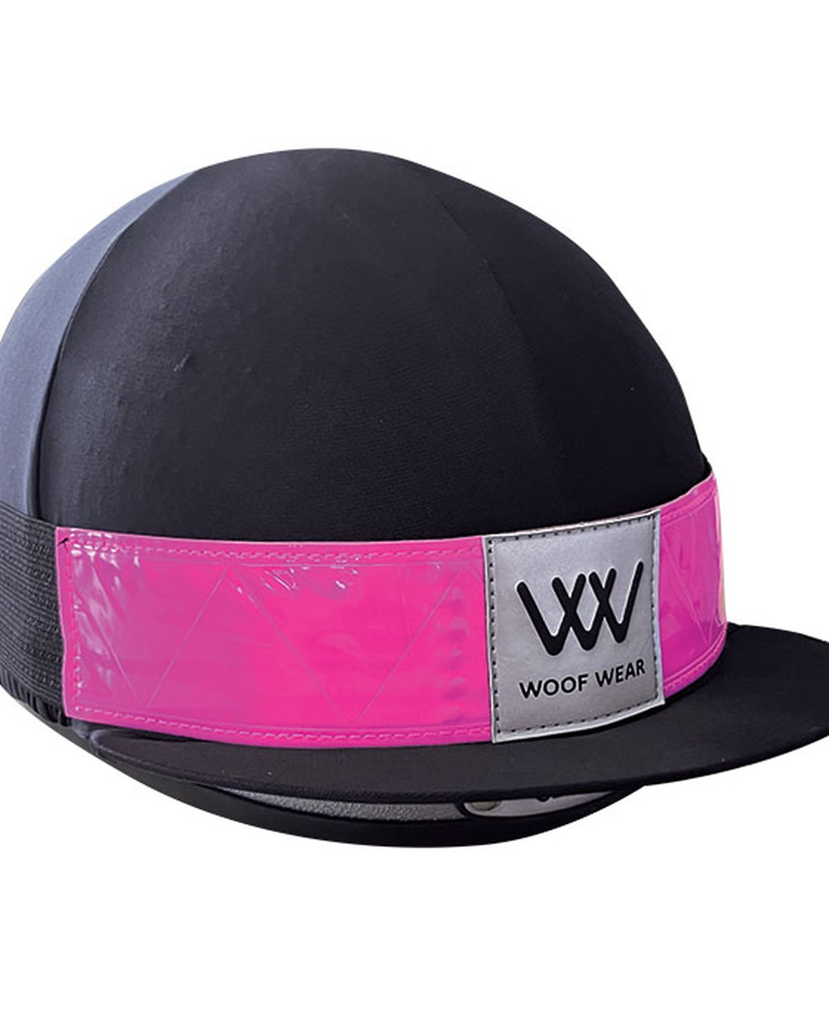 Woof Wear Hi Vis Hat Band - Hi Viz Pink - Reflective Riding Hat Cover for Increased Visibility & Safety