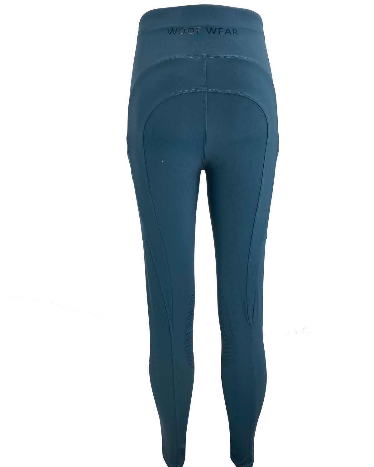 Woof Wear Original Riding Tights - Knee Patch Petrol Blue Equestrian Leggings
