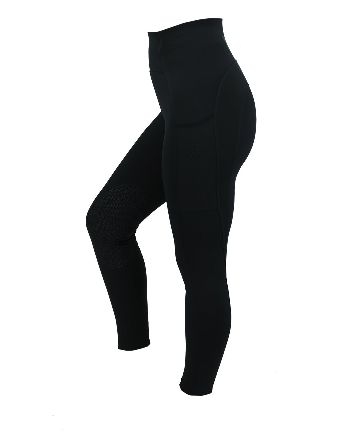 Woof Wear Original Riding Tights - Knee Patch Black: Equestrian Leggings