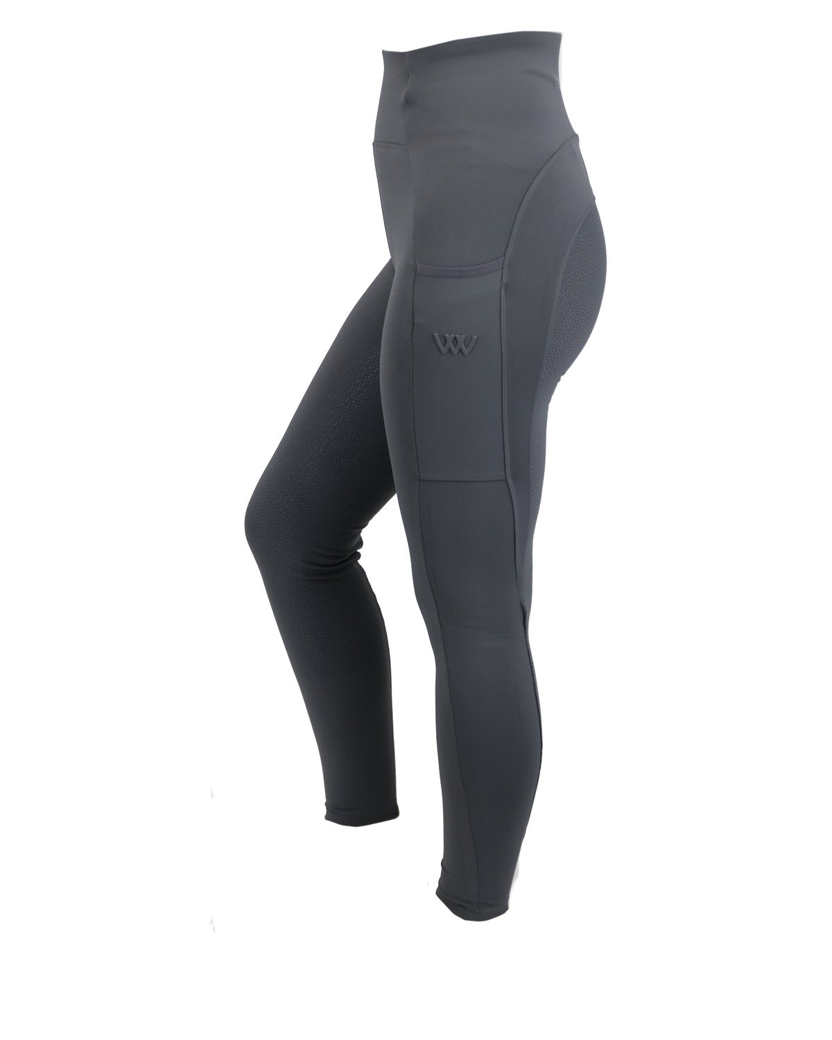 Woof Wear Original Riding Tights - Full Seat Slate: Equestrian Leggings with Phone Pockets
