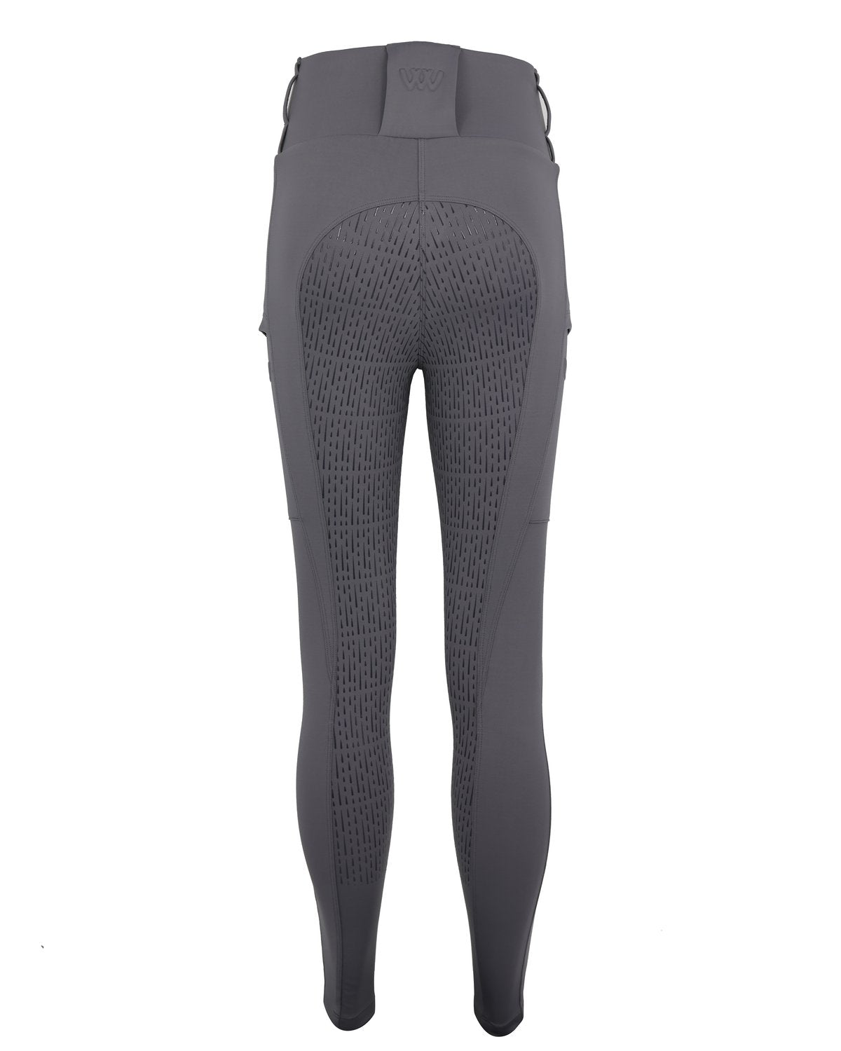 WOOF WEAR All Season Riding Tights - Full Seat Dove Grey. Water repellent equestrian leggings.