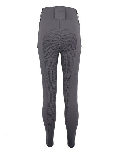 WOOF WEAR All Season Riding Tights - Full Seat Dove Grey. Water repellent equestrian leggings.