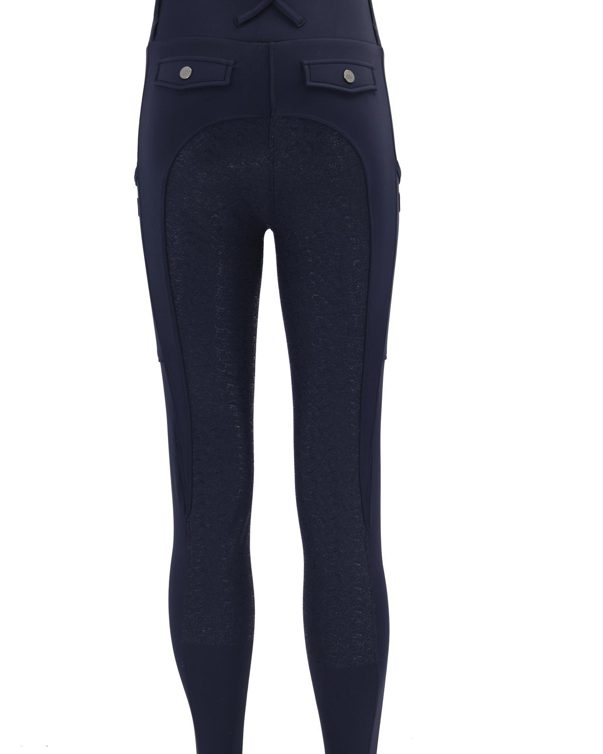 Woof Wear Vision Riding Tights Navy - Silicone Full Seat, High Waist | Equiflair