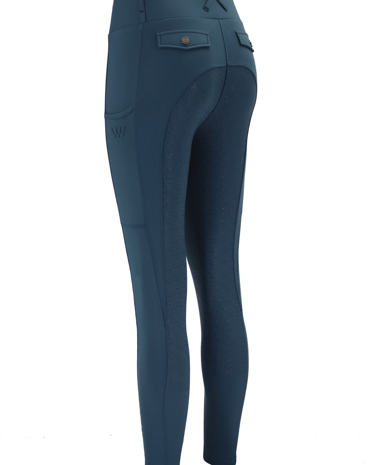 WOOF WEAR VISION RIDING TIGHTS - Petrol Blue | Equiflair - Silicone Full Seat, High Waist, Equestrian Apparel