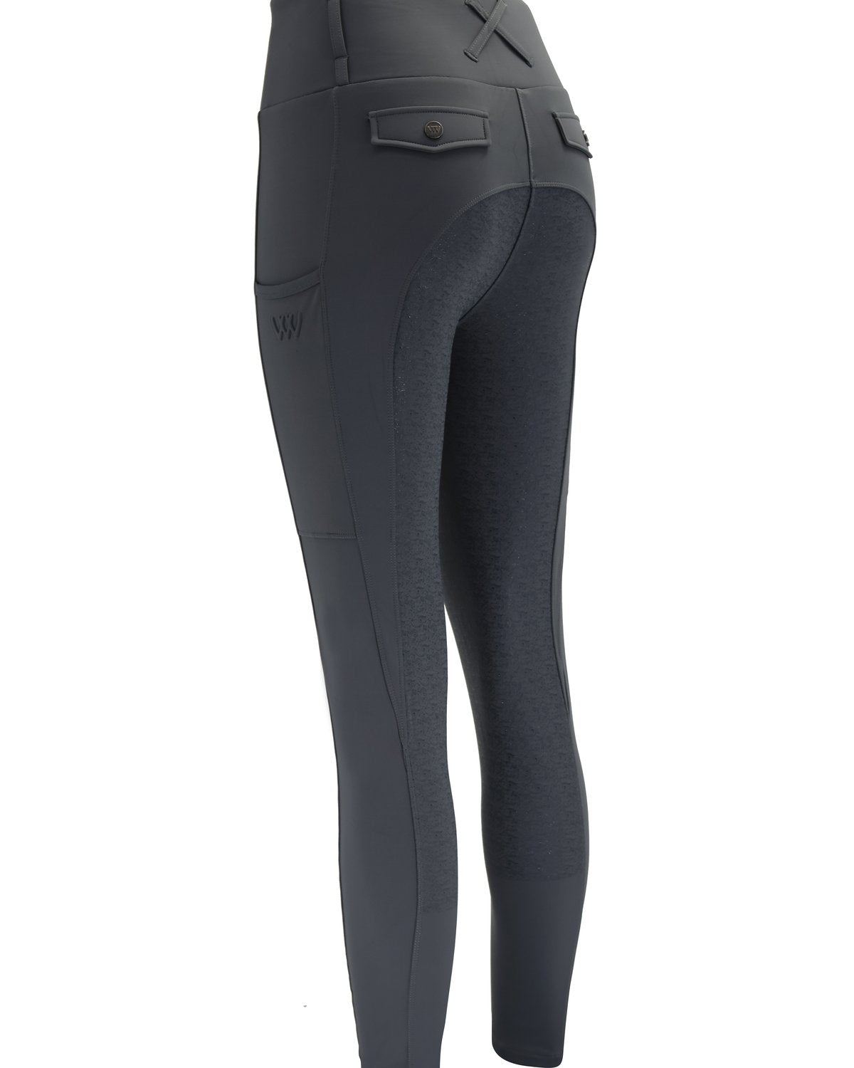 Woof Wear Vision Slate Riding Tights - High Waist, Silicone Grip, Phone Pockets | Equiflair