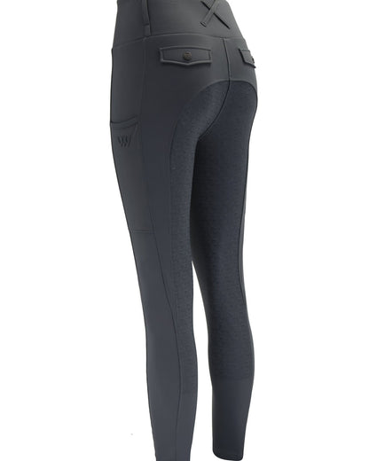 Woof Wear Vision Slate Riding Tights - High Waist, Silicone Grip, Phone Pockets | Equiflair