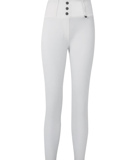 WOOF WEAR Competition Riding Tights White - Stylish & Water Repellent Equestrian Apparel