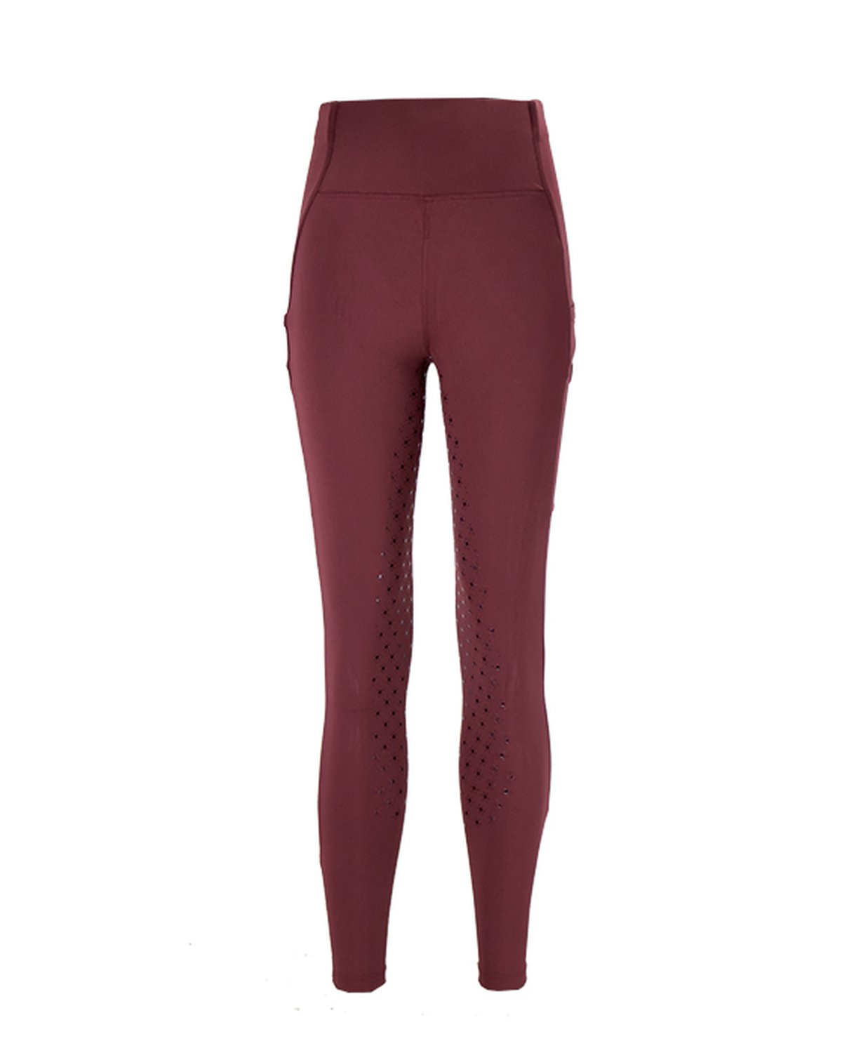 WOOF WEAR Plum Riding Tights: Lite iFlex, High Waist, Phone Pockets - Equestrian Apparel