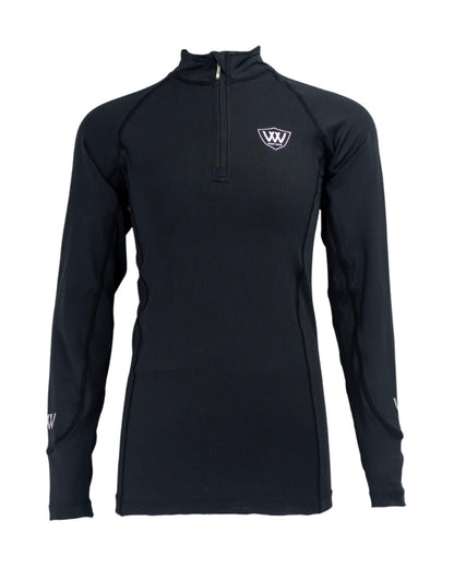Woof Wear Young Rider Tech Shirt - Black - Riding Apparel for Kids, Breathable, UPF 30+ Sun Protection