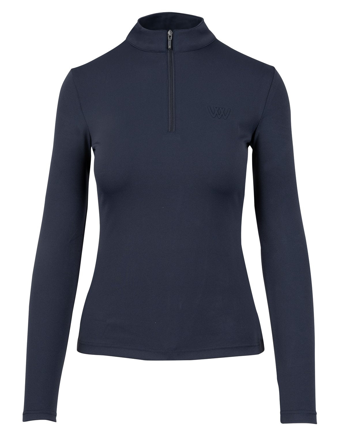 Woof Wear Navy Long Sleeve Riding Shirt - Women's Equestrian Apparel | Equiflair