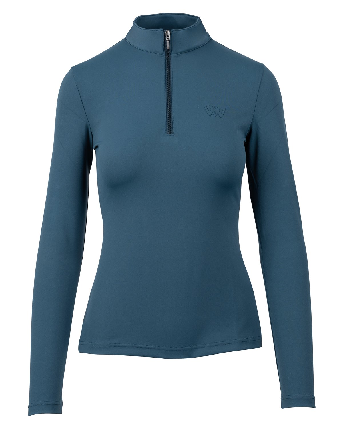 WOOF WEAR Long Sleeve Tech Riding Shirt - Petrol Blue - Equiflair