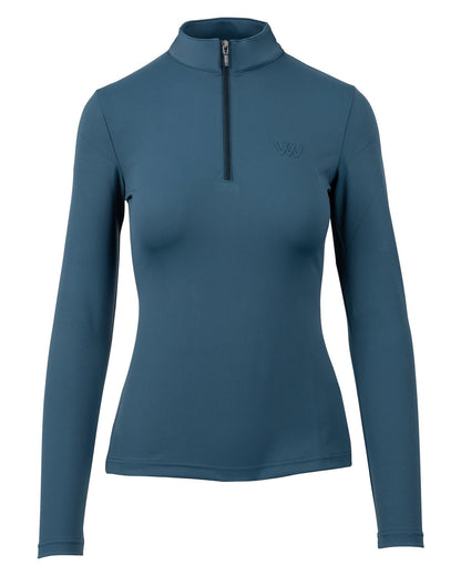 WOOF WEAR Long Sleeve Tech Riding Shirt - Petrol Blue - Equiflair