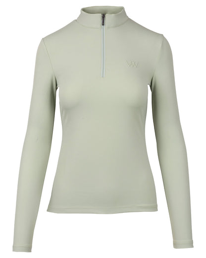 WOOF WEAR Long Sleeve Tech Riding Shirt - Sage Green. Women's Performance Horse Riding Apparel.