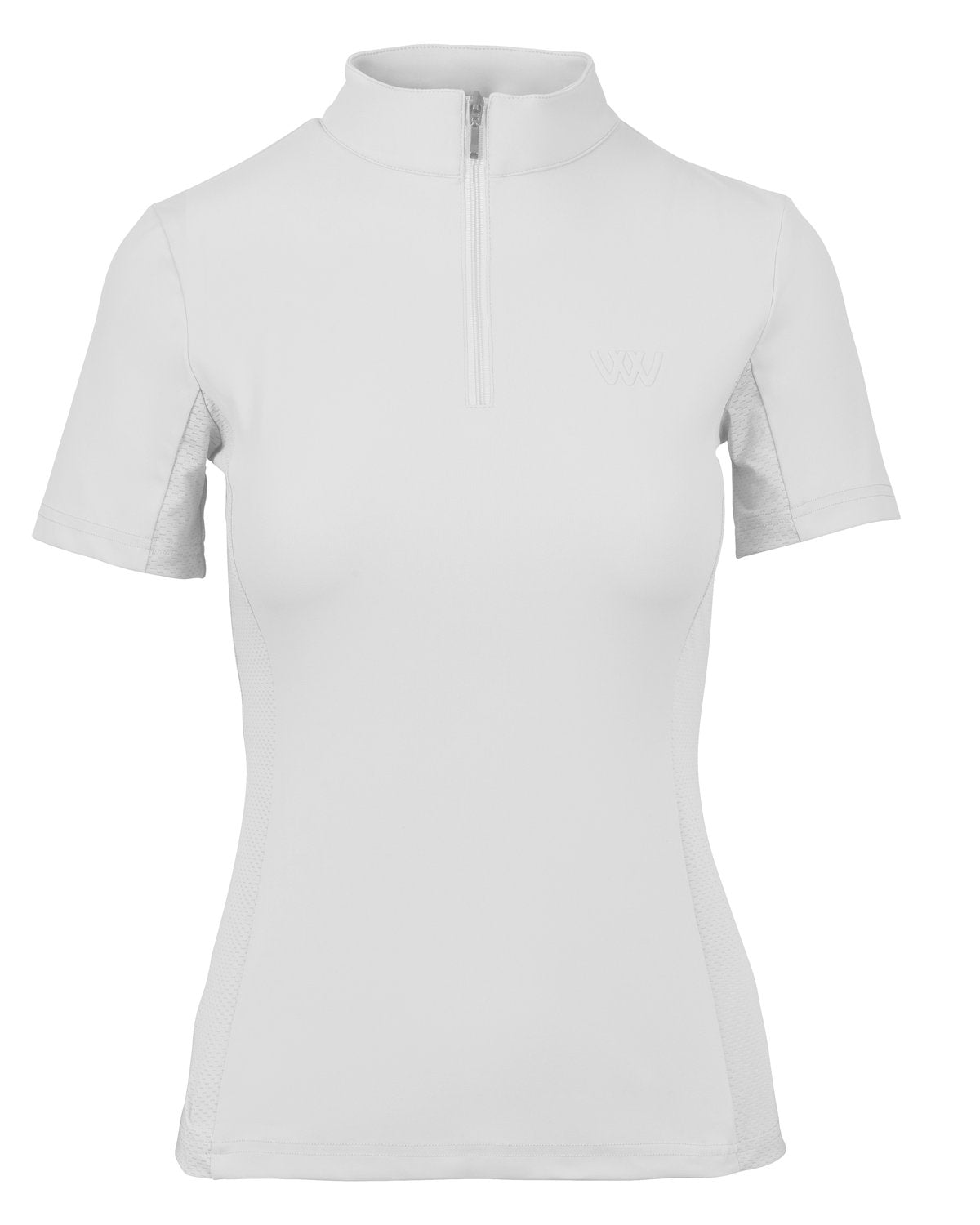 WOOF WEAR Short Sleeve Tech Riding Shirt White: Equestrian Performance Shirt