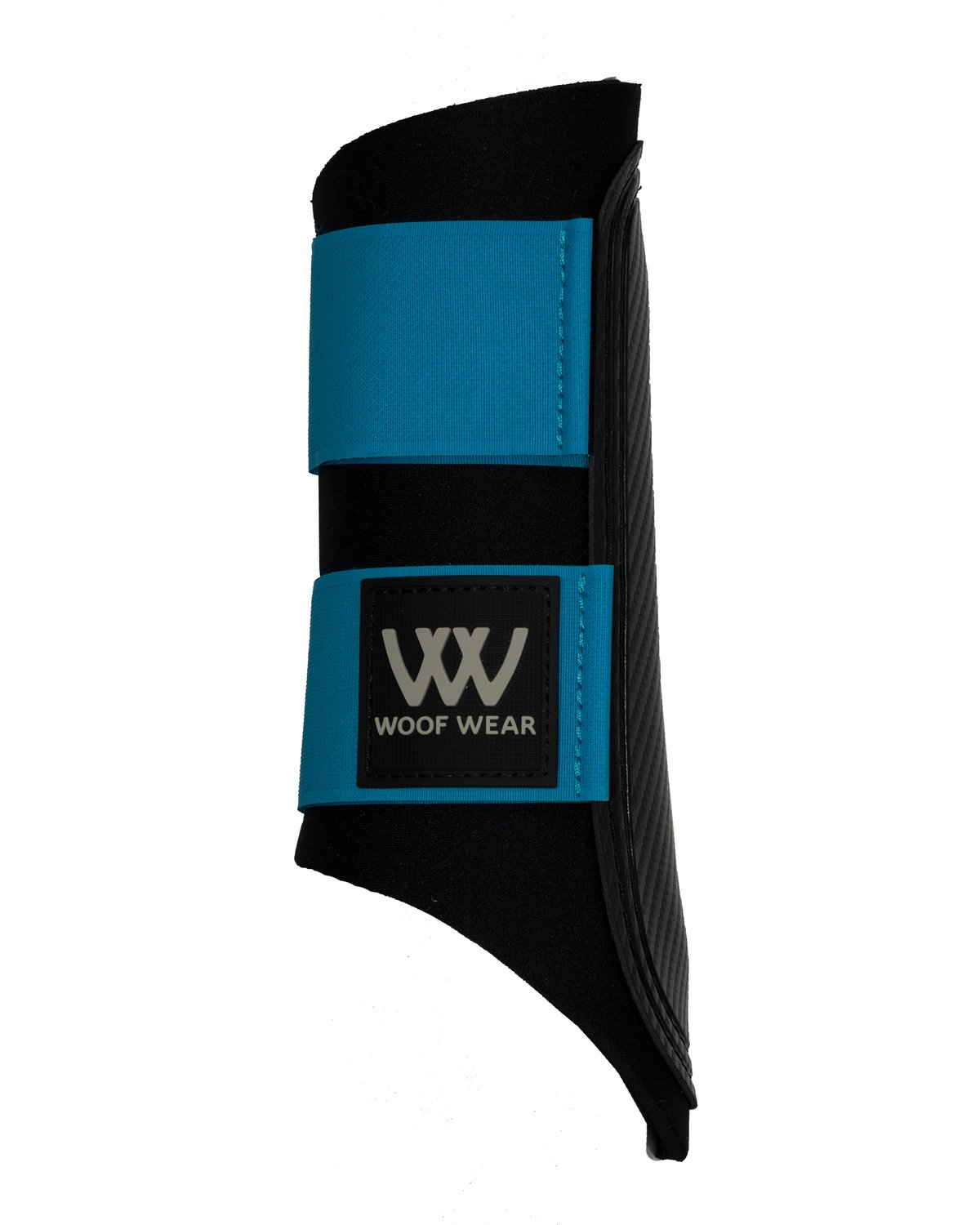 WOOF WEAR CLUB BRUSHING BOOT BLACK OCEAN: Equestrian horse leg protection, front/hind boots. Durable Secure-Grip hook & loop.