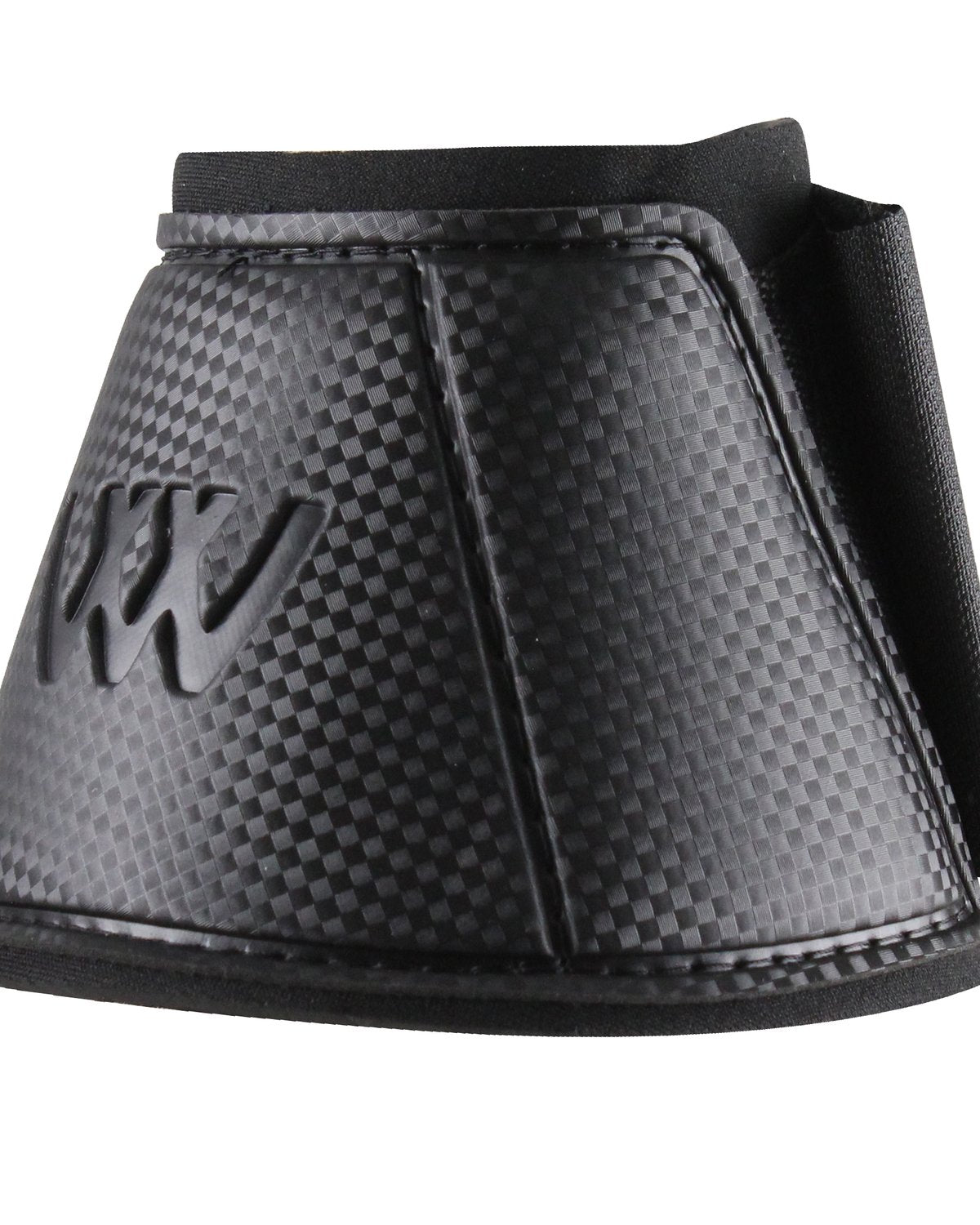 Woof Wear Club Overreach Boot - Black Horse Leg Protection, No-Turn Design, Overreach boots, Carbon Effect
