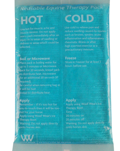 Woof Wear Equine Hot Cold Therapy Pack Instructions: Muscle Ache, Swelling Relief