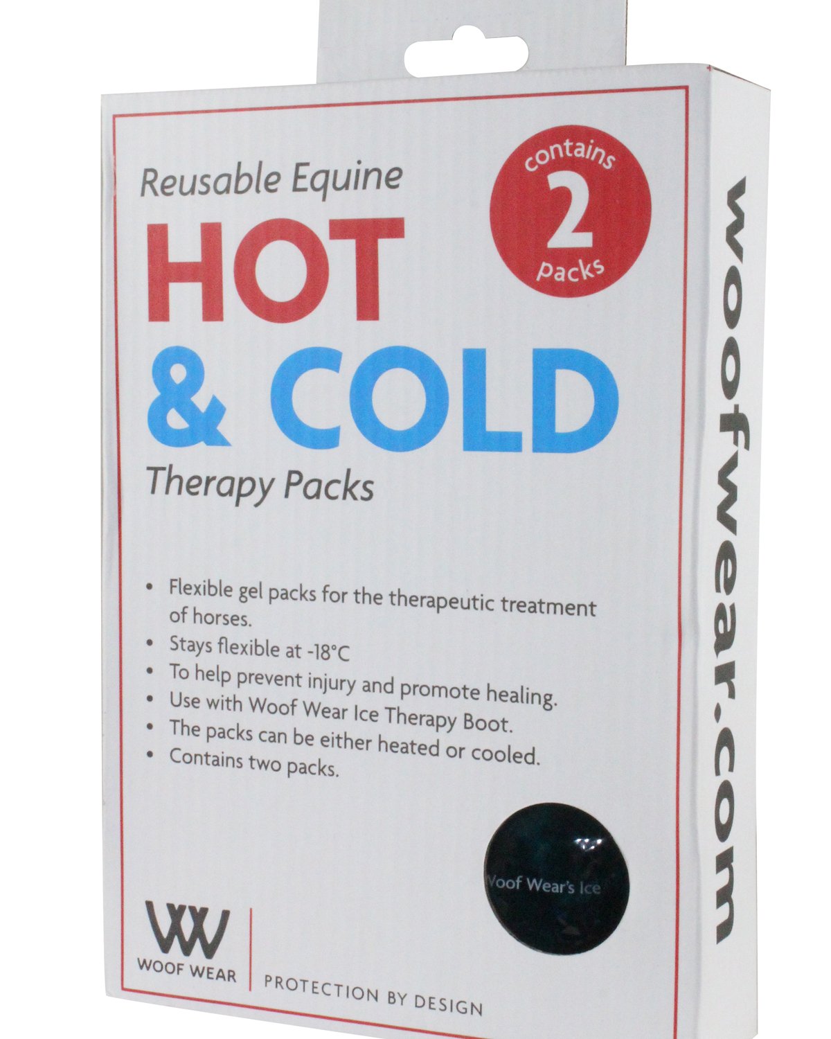 Woof Wear Equine Hot & Cold Therapy Packs: Reusable Gel Packs for Horses - Cool Legs & Aid Injury Recovery. Contains 2 packs.