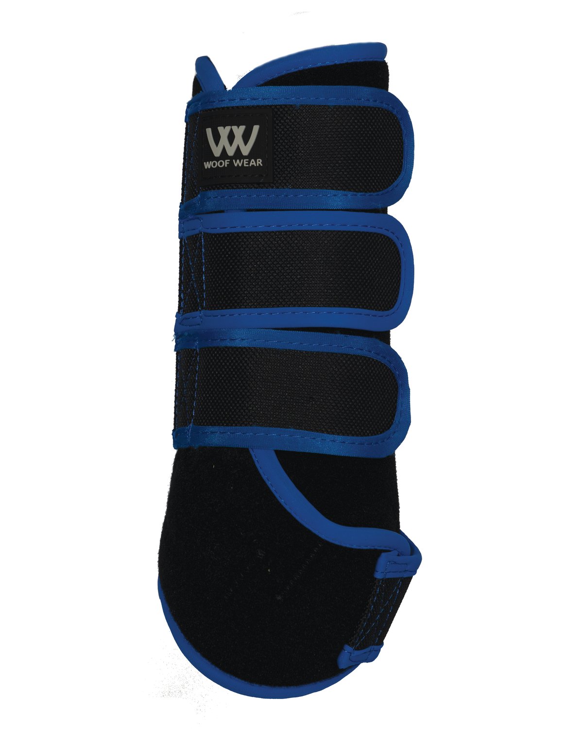 Woof Wear Training Wraps: Black and Electric Blue Horse Leg Protection for Equestrian Use