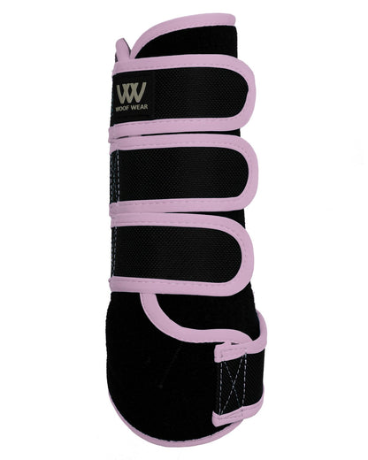 WOOF WEAR Training Wrap - Horse Leg Support in Black & Lilac - Equiflair Equestrian Product