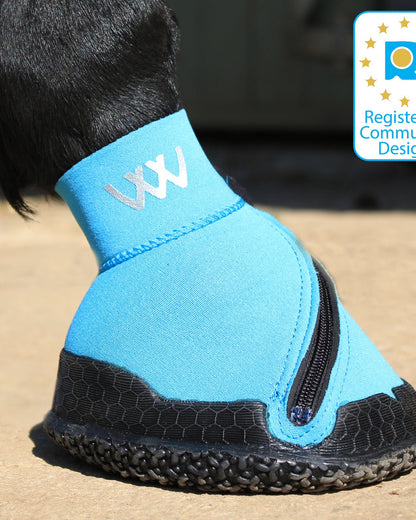Woof Wear Medical Hoof Boot - Blue Equine Poultice Boot for Hoof Protection. Close Fitting Horse Boot.