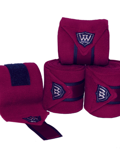 WOOF WEAR VISION POLO BANDAGES SHIRAZ: Fleece Horse Leg Wraps, Set of 4 - Equestrian Protective Gear