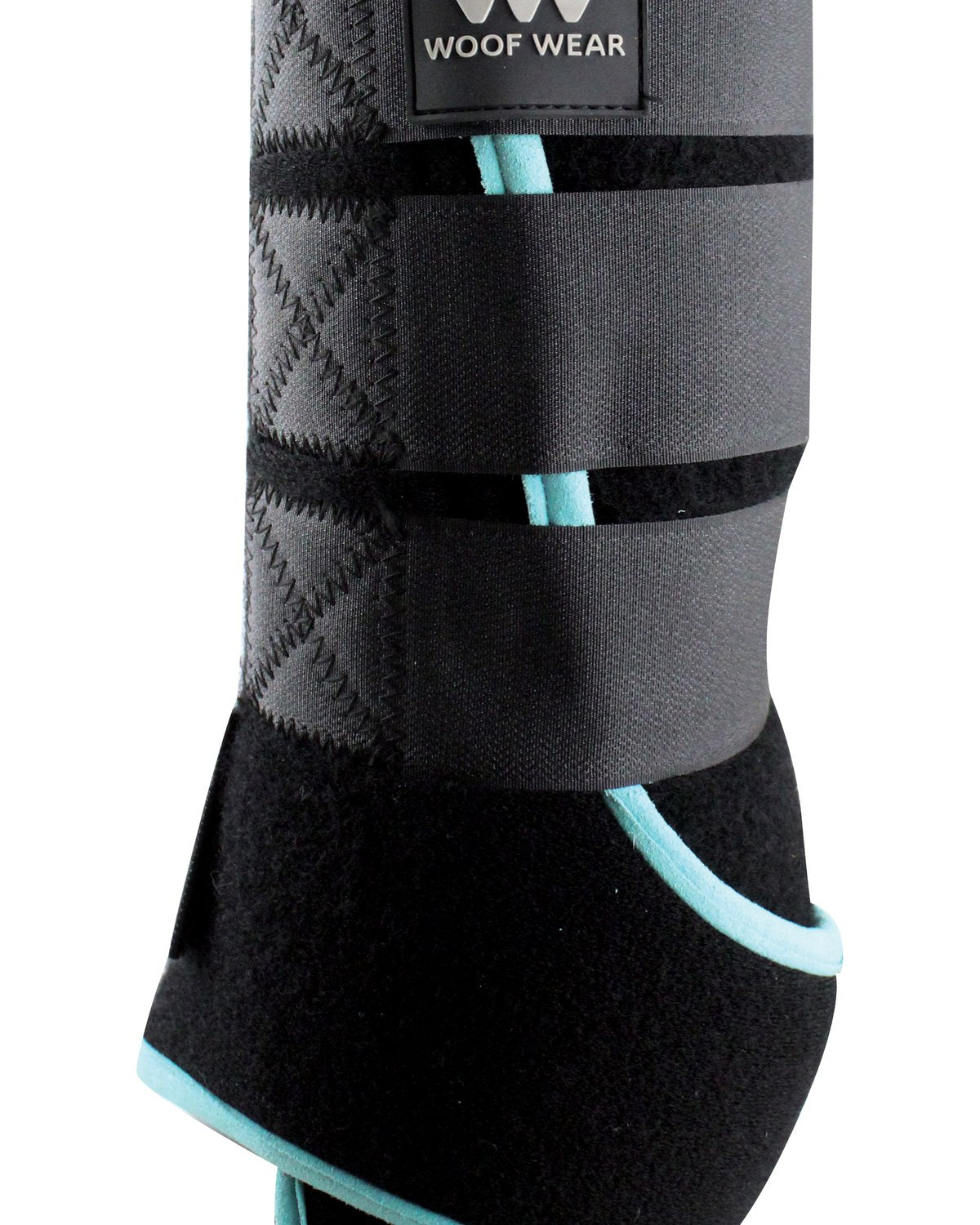 Woof Wear Polar Ice Boot - Black & Turquoise Horse Leg Cooling & Recovery Support