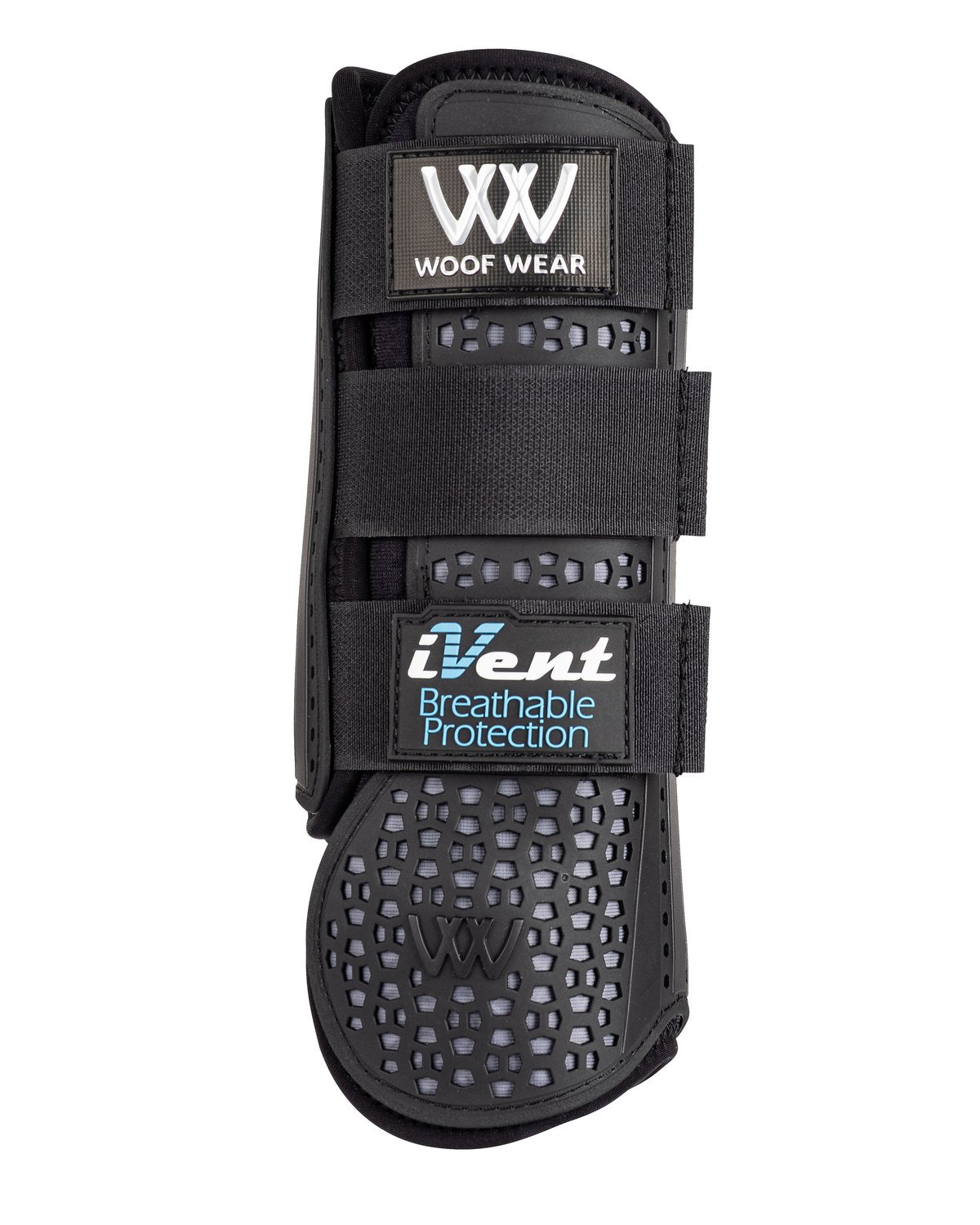 WOOF WEAR iVent Event Boot Front Black Steel - Breathable Horse Leg Protection for Eventing and Cross-Country Riding