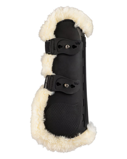 Woof Wear Vision Elegance Tendon Boot - Black with Faux Sheepskin - Horse Leg Protection