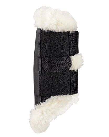 Woof Wear Vision Elegance Black Horse Brushing Boot - Ballistic Nylon, Faux Fur - Equestrian Leg Protection