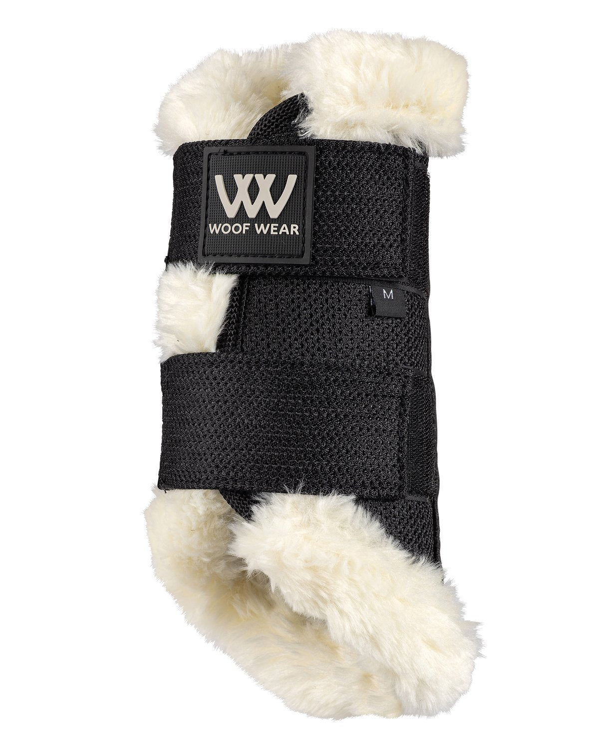 Woof Wear Vision Elegance Brushing Boot - Black horse leg protection with faux fur lining - Equiflair