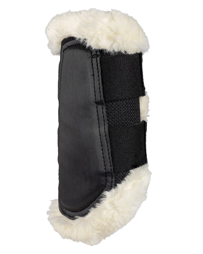 Woof Wear Vision Elegance Black Brushing Boot - Faux Fur Lined, Horse Leg Protection
