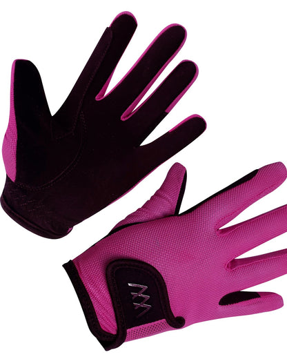 Woof Wear Youth Riding Gloves - Berry Pro Glove: Mesh & Suede Riding Gloves for Young Equestrians