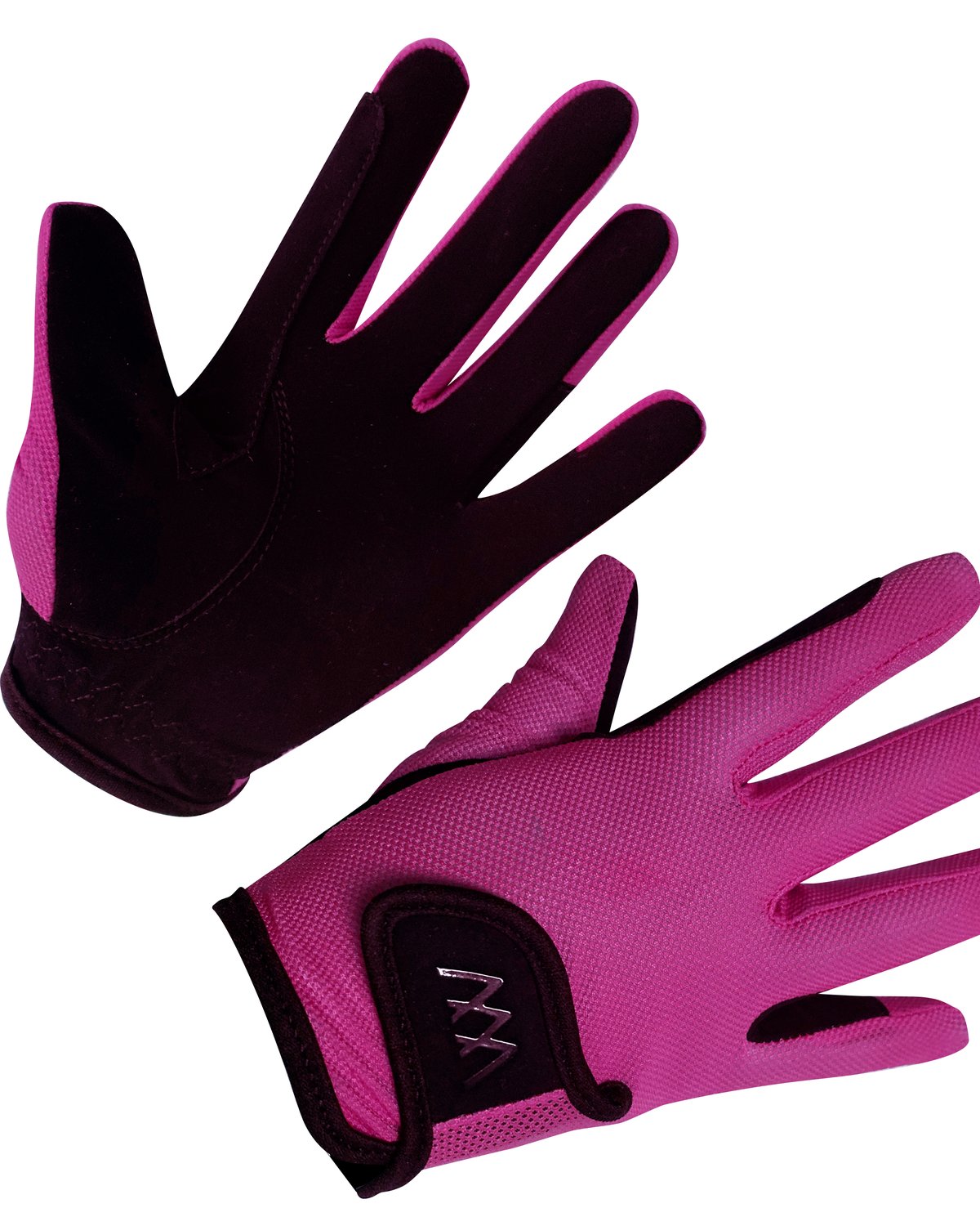 Woof Wear Young Rider Pro Gloves - Berry Pink Riding Gloves for Children, Equestrian Gear