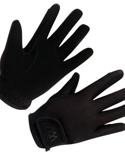 Woof Wear Young Rider Pro Black Riding Gloves - Equestrian Gear for Kids