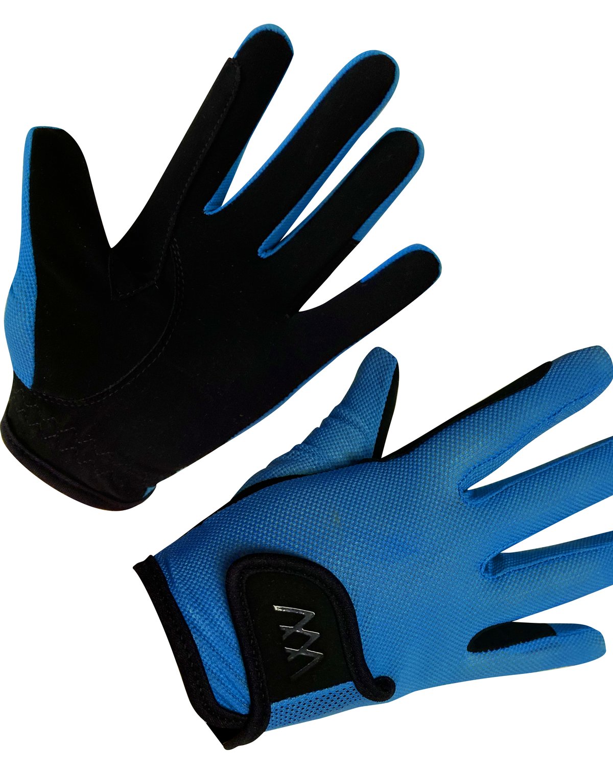Woof Wear Young Rider Pro Gloves - Electric Blue Kids Riding Gloves Equestrian Gear