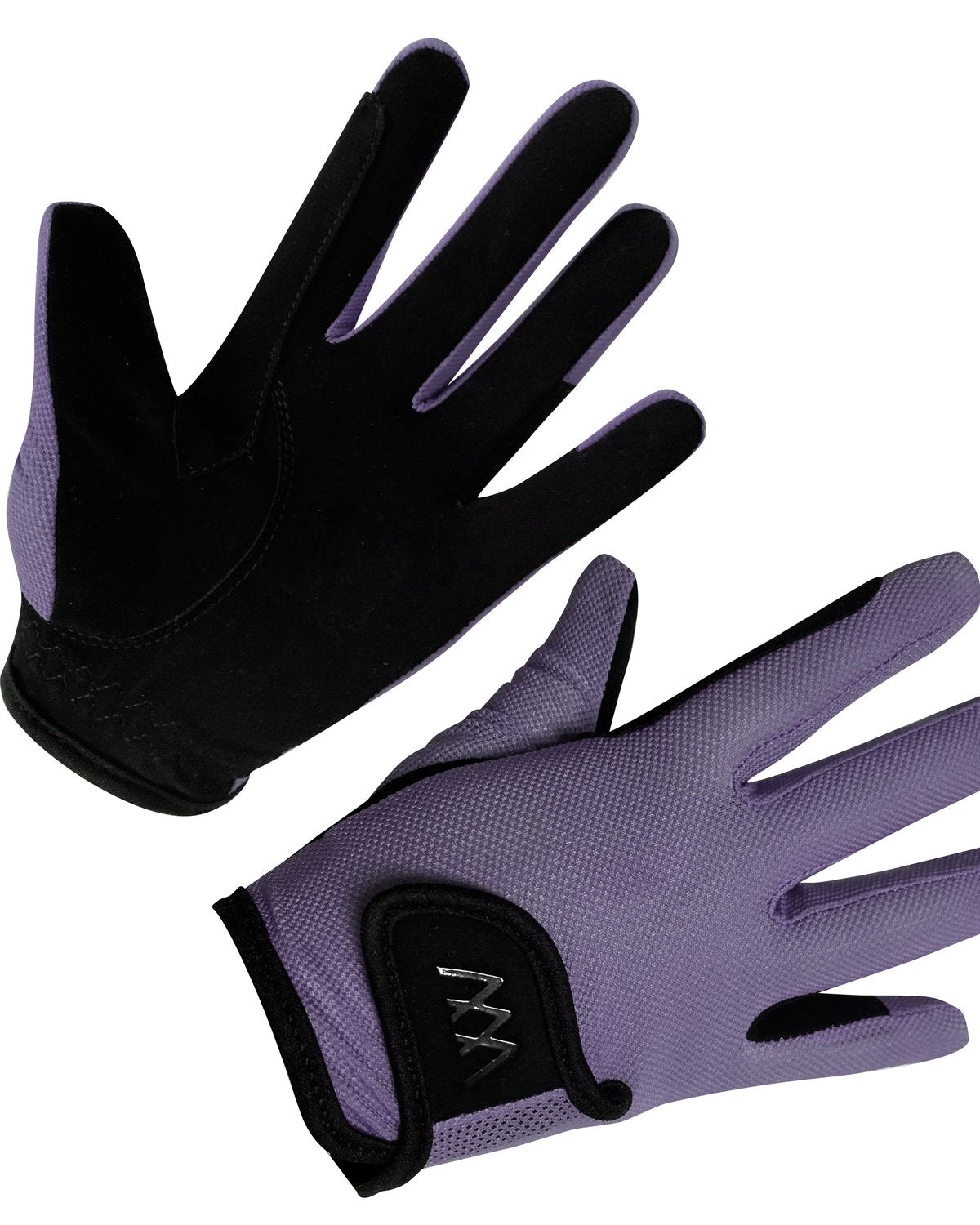Woof Wear Young Rider Pro Lilac Gloves: Riding Gloves for Kids, Mesh Back, Suede Palm
