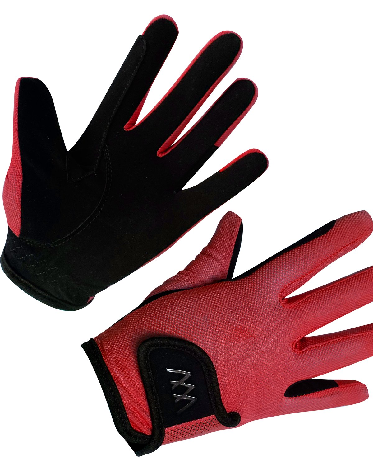 Woof Wear Young Rider Pro Equestrian Gloves - Youth Riding Gloves - Red Training Gloves