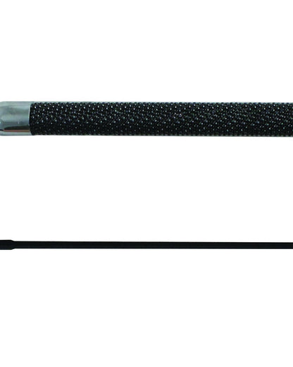 Woof Wear Glitz Black Dressage Whip with Crystal Handle - Equestrian Riding Equipment