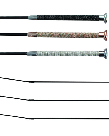 WOOF WEAR GLITZ Dressage Whip Rose Gold: Crystal Handle Riding Crop