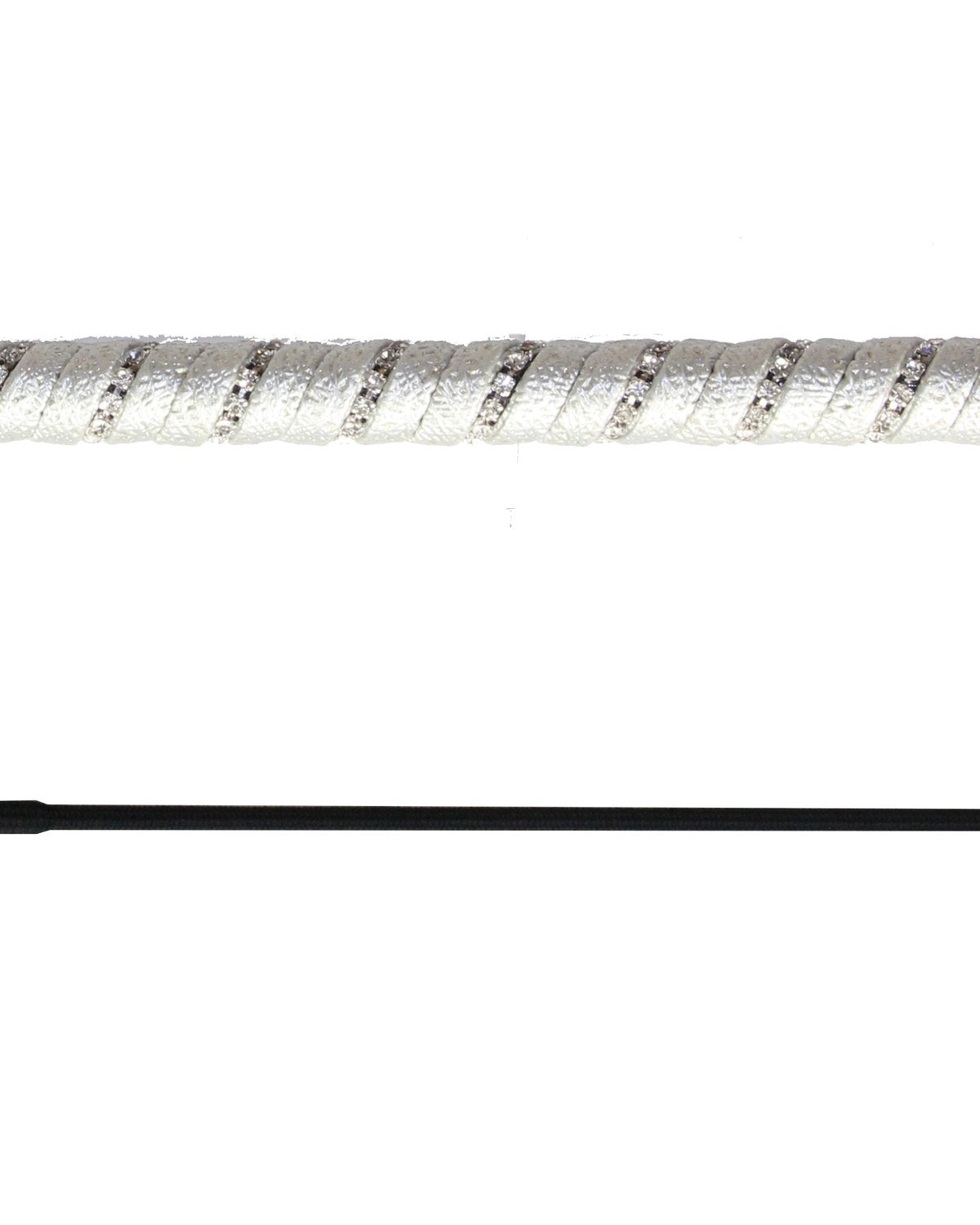 Woof Wear Twisted Dressage Whip - Silver with Crystal Shimmer Grip | Equiflair