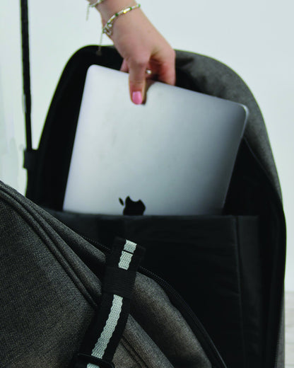 WOOF WEAR Rider's Backpack Grey/Black with Laptop - Equestrian Competition Bag