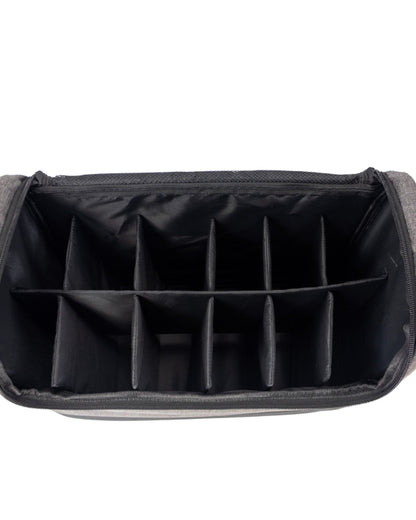 WOOF WEAR Grooming Bag - Grey & Black with Compartments | Horse & Pet Care Organizer