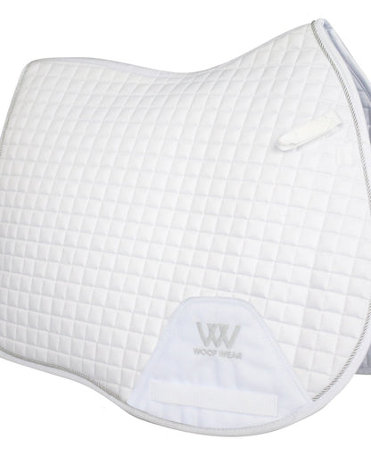 Woof Wear GP Saddle Cloth White: High Wither, Polycotton Horse Saddle Pad - Equestrian Comfort